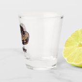 Ball Python Snake, Brown and Tan Personalized Shot Glas (Rechts)
