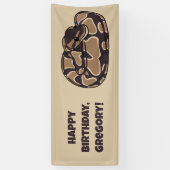 Ball Python Snake, Brown and Tan Personalized Spandoek (Verticaal)