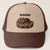 Ball Python Snake, Brown and Tan Personalized Trucker Pet (Voorkant)