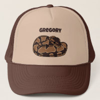 Ball Python Snake, Brown and Tan Personalized