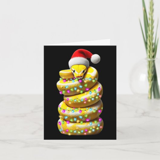 Ball Python Snake Christmas Pet Xmas Kaart (Voorkant)
