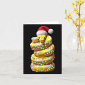 Ball Python Snake Christmas Pet Xmas Kaart (Gele Bloem)