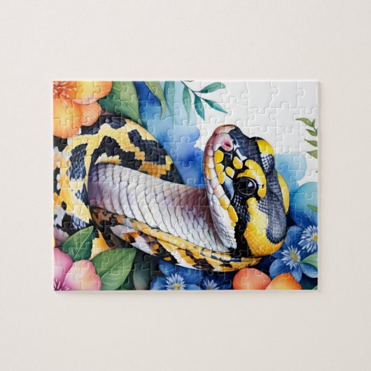 Ball Python Snake Family Pet Portrait Legpuzzel (Horizontaal)