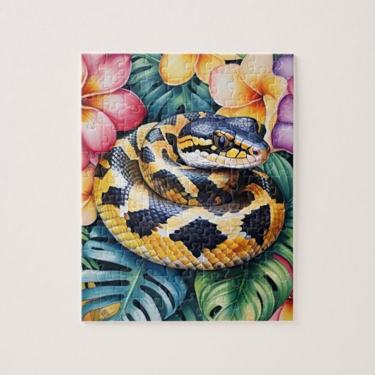 Ball Python Snake Family Pet Portrait Legpuzzel (Verticaal)
