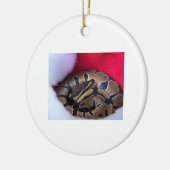 Ball Python Snake in Santa hat afbeelding Keramisch Ornament (Links)