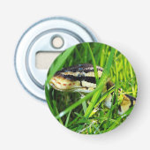 Ball Python Snake in the Grass Button Flesopener (Voorkant)