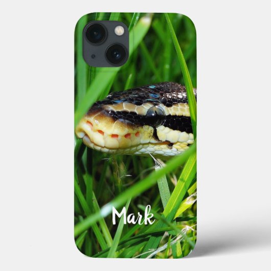 Ball Python Snake in the Grass Case-Mate iPhone Case (Achterkant)