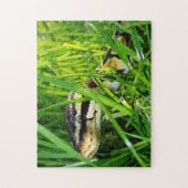 Ball Python Snake in the Grass Legpuzzel (Verticaal)