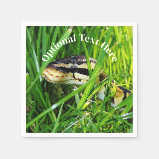 Ball Python Snake in the Grass Servet (Voorkant)