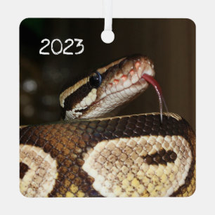 Ball Python Snake Metalen Ornament