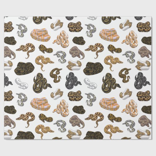 Ball Python Snake Morph Pattern Cadeaupapier (Vlak)