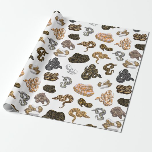 Ball Python Snake Morph Pattern Cadeaupapier (Uitgerold)