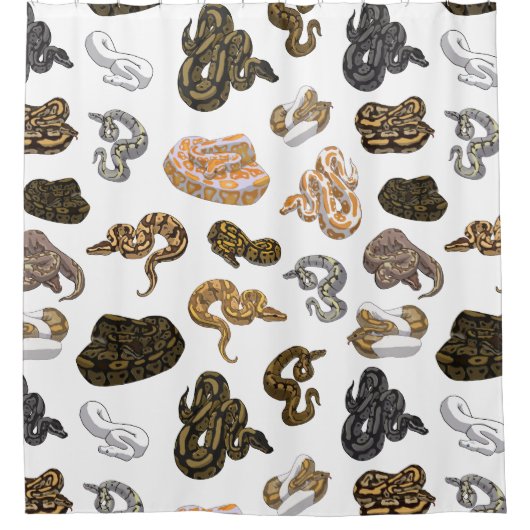 Ball Python Snake Morph Pattern Douchegordijn (Voorkant)