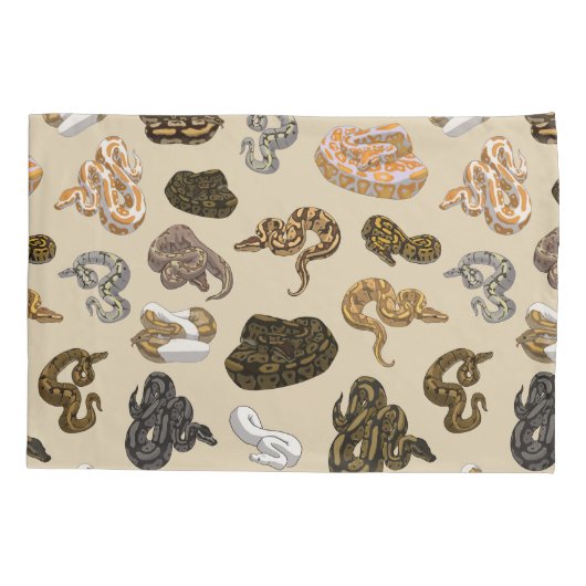 Ball Python Snake Morph Pattern Kussensloop (Achterkant)