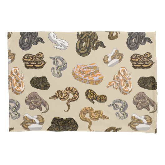 Ball Python Snake Morph Pattern Kussensloop (Voorkant)
