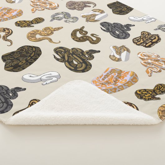 Ball Python Snake Morph Pattern Sherpa Deken (3/4)