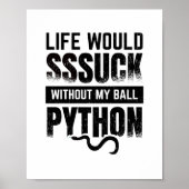 Ball Python | Snake Pet Reptile Gift Poster (Voorkant)
