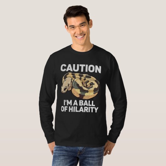 Ball Python Snake Reptile Noodle Reptile Snek 6 T-shirt (Voorkant volledig)