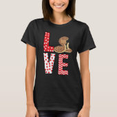Ball Python Valentines Day Love Valentine Cute Hea T-shirt (Voorkant)