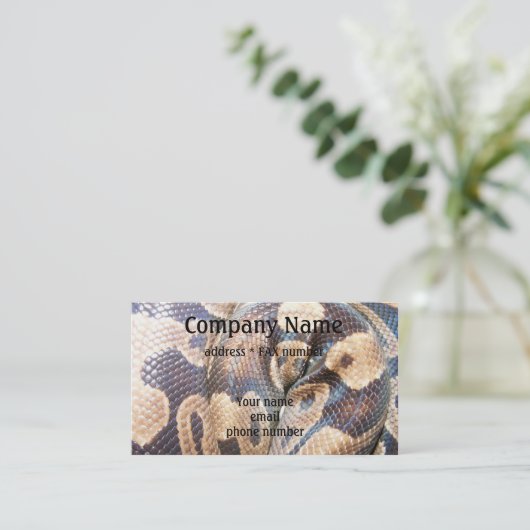 Ball Python Visitekaartje (Staand voorkant)