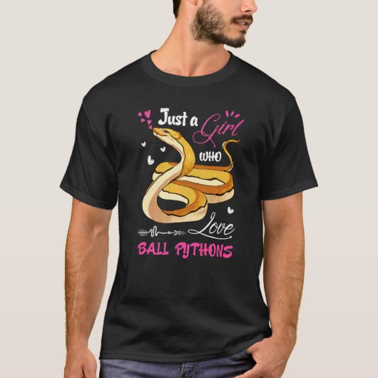 Ball Python Vrouwen Gewoon Een Meisje Dat Van Ball T-shirt (Voorkant)