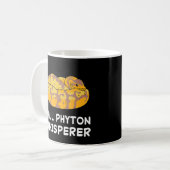 Ball Python Whisperer Snake Reptile Herpetologe Koffiemok (Voorkant links)