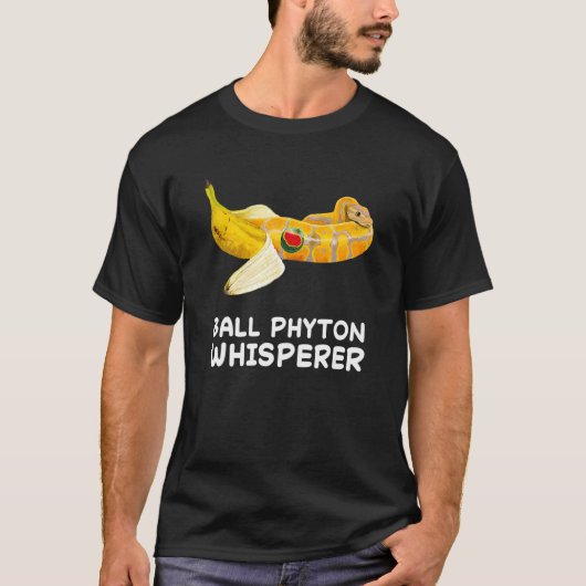 Ball Python Whisperer Snake Reptile Herpetologe T-shirt (Voorkant)