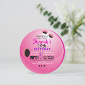 BALL ROUND Birthday Party nodiging Kaart (Staand voorkant)