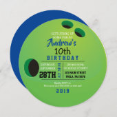 BALL ROUND Birthday Party nodiging Kaart (Voorkant / Achterkant)