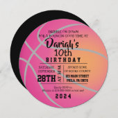 BALL ROUND Birthday Party nodiging Kaart (Voorkant / Achterkant)