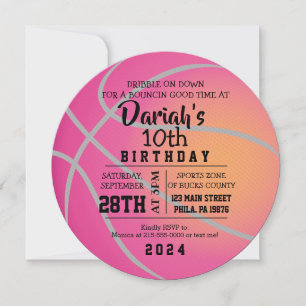 BALL ROUND Birthday Party nodiging Kaart