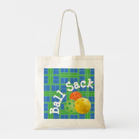 Ball Sack for Pickleball - Blue and Green Tas Ba (Achterkant)