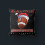 Ball Santa Hat Christmas Fun Ball Santa P Kussen<br><div class="desc">Football Ball Santa Hat Kerstmis Ball Santa Pajamas</div>