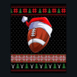 Ball Santa Hat Christmas Fun Ball Santa P Poster<br><div class="desc">Football Ball Santa Hat Kerstmis Ball Santa Pajamas</div>