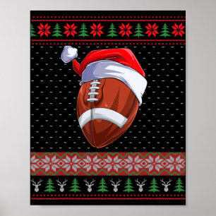 Ball Santa Hat Christmas Fun Ball Santa P Poster