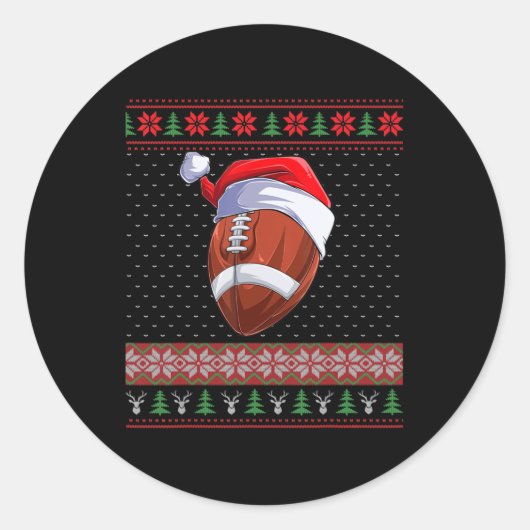 Ball Santa Hat Christmas Fun Ball Santa P Ronde Sticker (Voorkant)