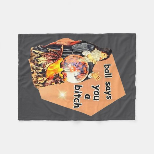 Ball Says You A Btch Meme  Fleece Deken (Voorkant (Horizontaal))