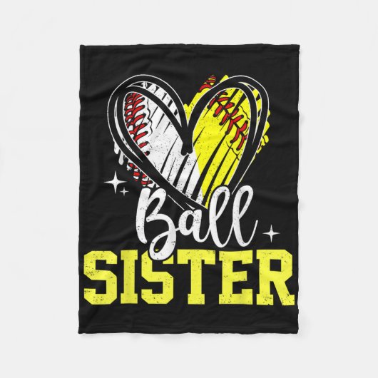 Ball Sister Softball Baseball Sister Fleece Deken (Voorkant)