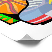 Ball sneakers hoop poster (Hoek)