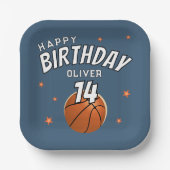 Ball-sport in honkbal papieren bordje (Voorkant)