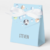 Ball sport kinderen verjaardag bedankdoosjes (Voorkant Zijde)