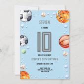 Ball sport kinderen verjaardag kaart (Voorkant)