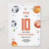 Ball sport kinderen verjaardag kaart (Voorkant)