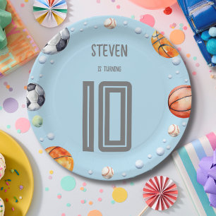 Ball sport kinderen verjaardag papieren bordje