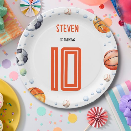 Ball sport kinderen verjaardag papieren bordje