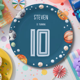 Ball sport kinderen verjaardag papieren bordje