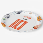 Ball sport kinderen verjaardag papieren bordje (Gekanteld)