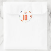 Ball sport kinderen verjaardag ronde sticker (Tas)