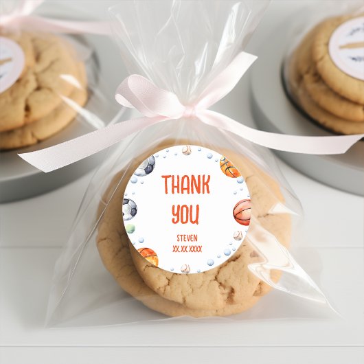 Ball sport kinderen verjaardag ronde sticker