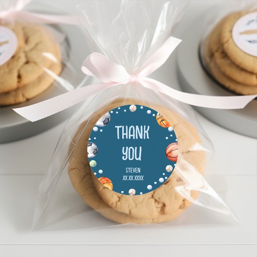 Ball sport kinderen verjaardag ronde sticker